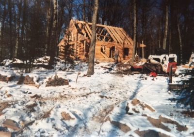 Construction of cabin on Zerons in 2004